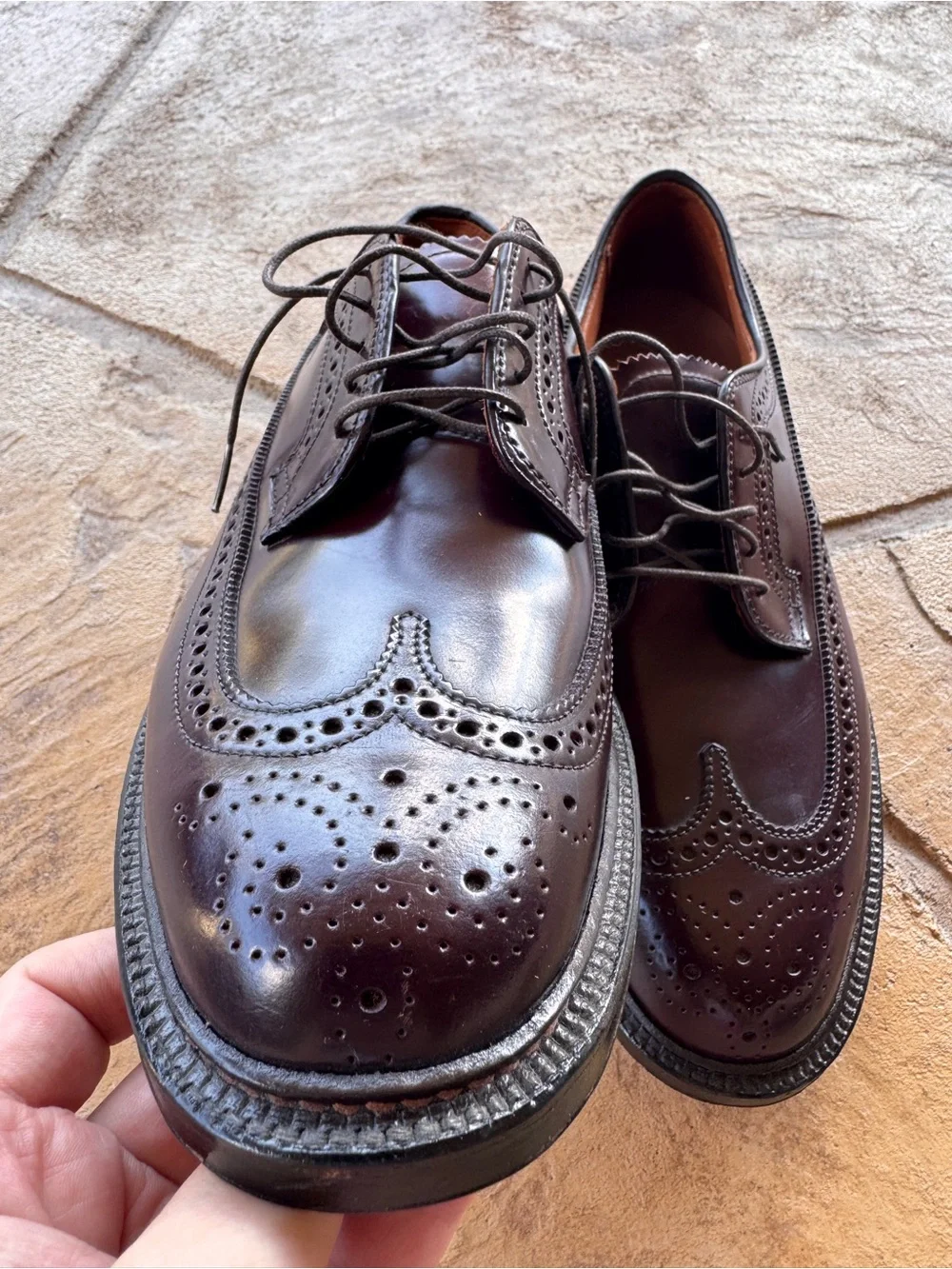 Alden 975 Long Wing Blucher Color 8 Shell Cordovan Shoes 9.5 B/D Like New